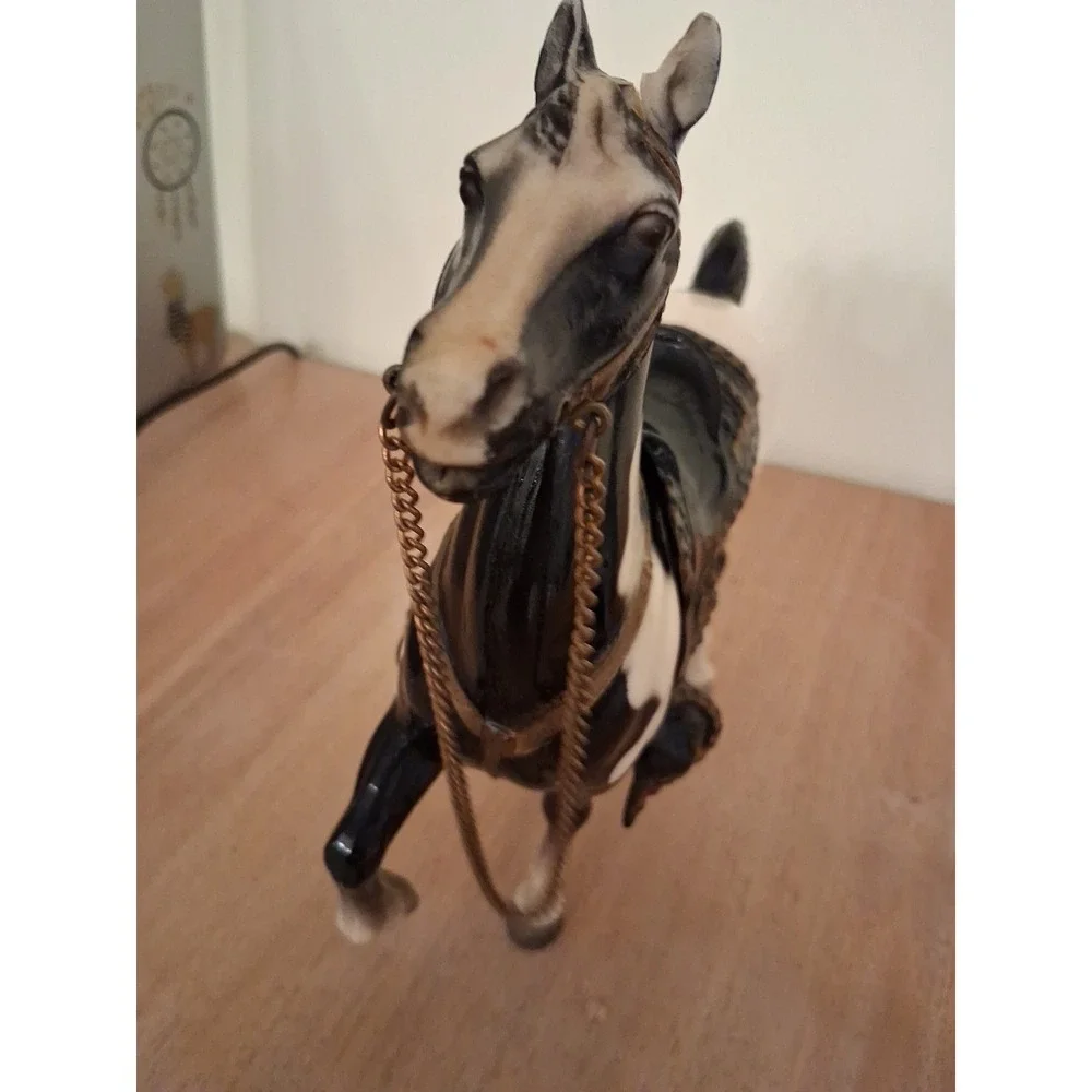 BREYER BLACK TOBIANO PINTO PRANCER GLOSSY FURY HORSE. Read